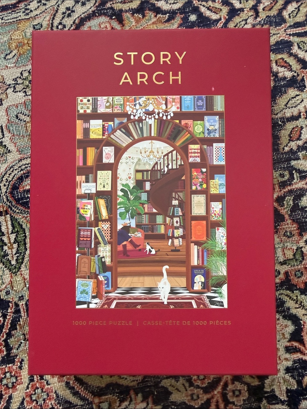 Hobbry Story Arch 1000 Piece Puzzle – Bookish Library Cat Puzzle